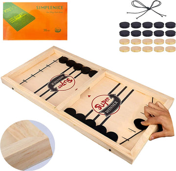 Simplenice Fast Sling Puck Game,Sling Puck Game,Slingpuck Games Toy,Paced Super Winner Board Games Toys For Kids & Adults Medium Size