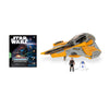 STAR WARS Micro Galaxy Squadron Anakin Skywalker's Jedi Interceptor Mystery Bundle - 3-Inch Light protective covering Class and Scout Class Vehicles with Accessories