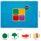 WATINC My Plate Felt Board - 53Pcs Healthy Eating Set, Large Blue Flannel Board for Kids, Preschool Educational Toy