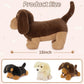 Tezituor Dachshund Stuffed Animal With 3 Babies,17.7 Inches Weiner Dog Plush Toy Puppy Stuffed Animal Birthday For Kids Girls Boys