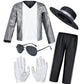 Dance Star Costume For Kids 80S 90S Pop Stage Cosplay Party Halloween Role Play 11-12 Years White Black