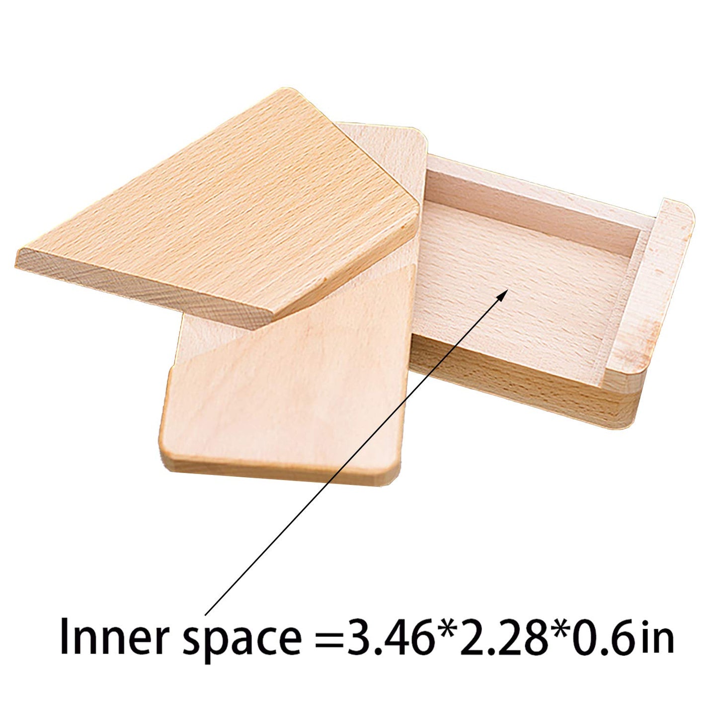 Ahyuan Wooden Gift Card Money Holder Puzzle Box - Handmade 3D Brain Teaser in Natural Color