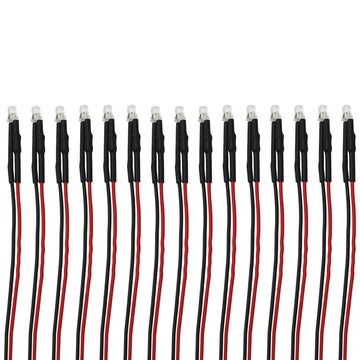 15PCS HIRCQOO RC Car 3MM & 5MM Pre Wired Led Light Emitting Diodes 12V Mini Single Led Bulbs Compatible with Traxxas TRX-4 TRX-6