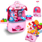 Awsoo Play Kitchen Set for Toddlers, Portable Toy Kitchen with Rolling Suitcase, Compact Size (5.9" x 10.4" x 14.37"), Plastic