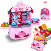 Awsoo Play Kitchen Set for Toddlers, Portable Toy Kitchen with Rolling Suitcase, Compact Size (5.9" x 10.4" x 14.37"), Plastic