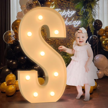 3Ft Marquee Light Up Letters, Large Marquee Letters S For Party Decorations, Big Baby Letters For Baby Shower Birthday Party Dec