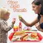 Fast Food Set 59 PCS Kitchen Toy Set for Pretend Play, Kitchen Accessories ,Removable Food Toy, Kids Toddlers Play Food Toys, Pa