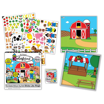 Colorforms Stickers For Kids - Sticker Book, Farm Picture Playset, Arts And Crafts, Toddler Stickers, Repositionable Pieces For