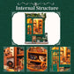 Book Nook Kit for Adults 3D Puzzle Miniature House Kit for Women Craft Lovers Booknook Bookshelf Decor DIY Model Kit with LED Li