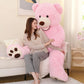 Morismos Giant Teddy Bear Plush 6Ft, Huge Pink Teddy Bears For Girlfriend, 6 Foot Large Big Bear Gifts, Baby Shower, Birthday