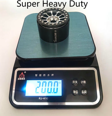 TxXrcss 200g Super Heavy Duty RC 2.2 Beadlock Wheels 1/10 Crawler Upgrade RC Wheel 4pcs Rims Hub for Axial SCX10 Trx4m (Silver B
