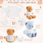 Litherr S 3 Pcs Sublimation Shirt Fit 14-18 Inch Stuffed Bear Blank Stuffed Bear Clothes Plush Bear T Shirts for DIY Make Unique