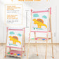 YOHOOLYO Kids Easel Wooden Children Art Easel Paper Roll,Double Sided Magnetic Whiteboard Chalkboard Dry Eraser Adjustable Heigh