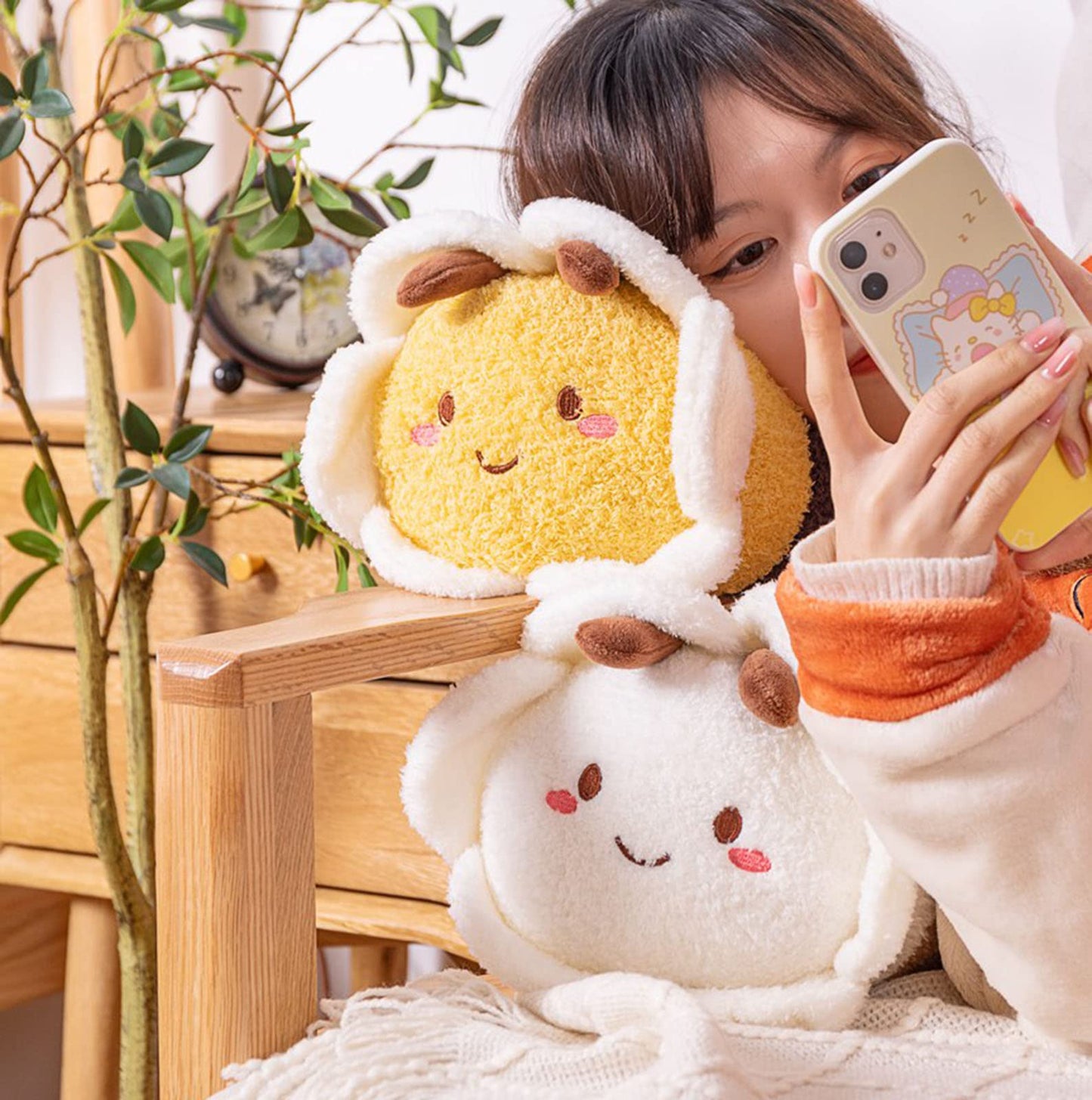 13.9 Inch Fuzzy Flower Bumblebee Stuffed Animal Honey Bee Pulshies with Flower Face and Wings Cuddly Bumble Bee Plush Toy Honeybee Anime Gifts for Kids And Lovers Birthday  Valentines  Christmas...