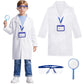 Gortykor Doctor Scientist Costume For Kids Lab Coat For Boys Girls Career Day Cosplay Dress Up (4-5 Years)