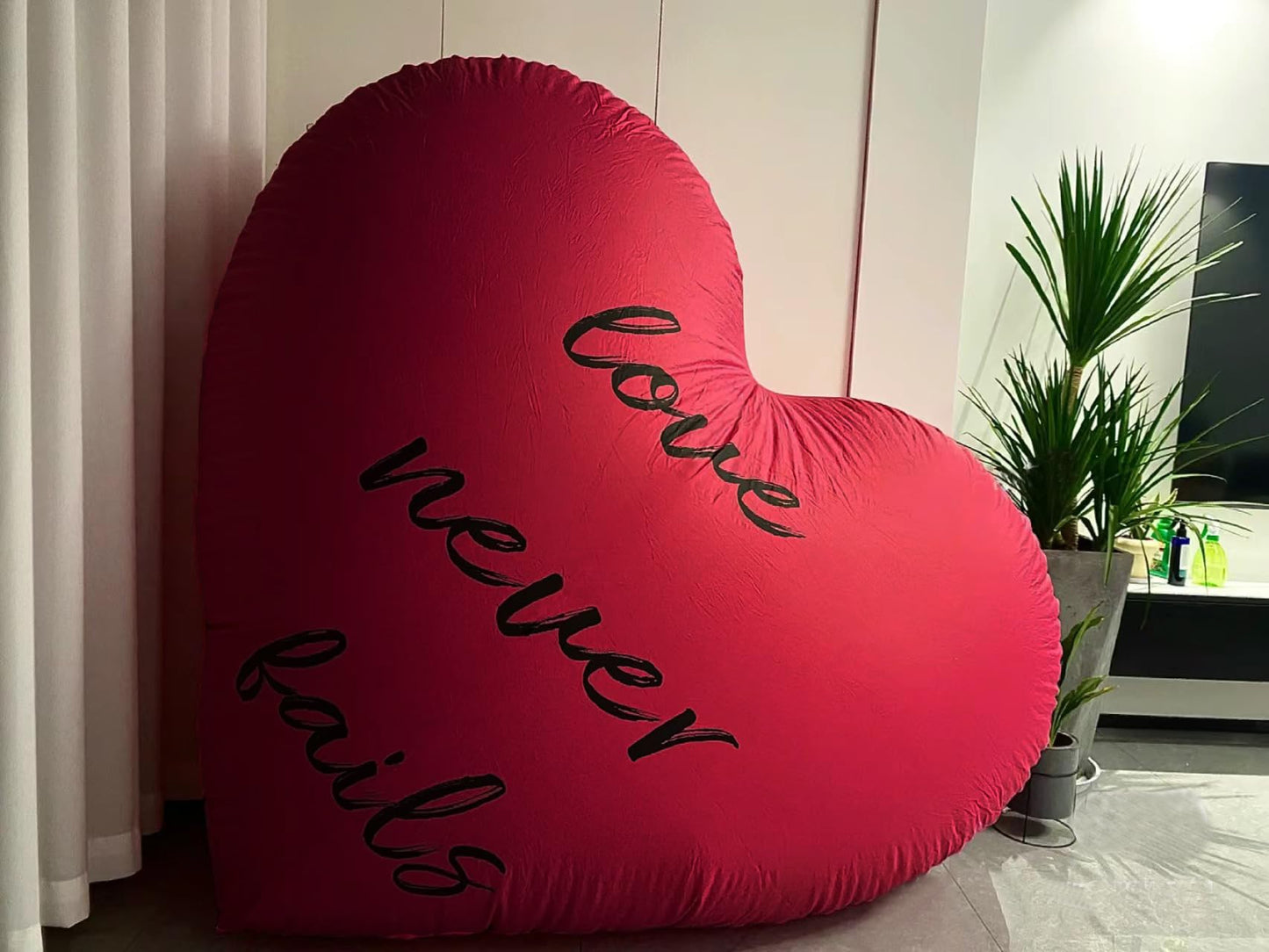 Huge Heart Balloons,63Inch Oversized Heart Balloons Mother'S Day Heart Balloons For Wedding Engagement Anniversary Valentines Da