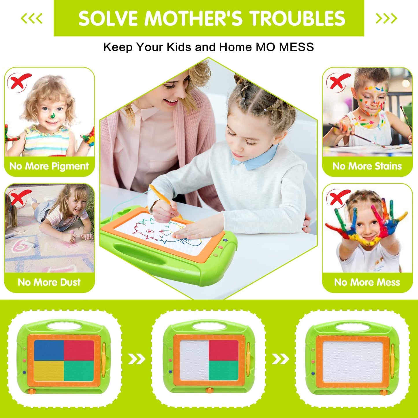 Toddler Girl Boy Toys,Magnetic Drawing Board Toddler Toys For 1-2 Year Old Girls Boys,Doodle Board Kids Toys For 1 2 3 Year Old