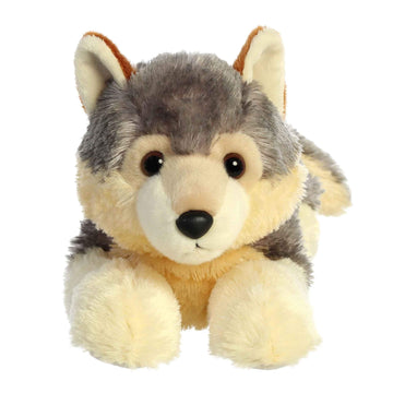 Aurora® Adorable Grand Flopsie™ Wily Wolf Stuffed Animal - Playful Ease - Timeless Companions - Gray 16.5 Inches