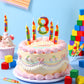 MTLEE 9 Pcs Building Block Candles Number 1-9 Building Block Birthday Candle Numeral Birthday Cake Topper Cupcake Candles for Bu