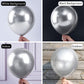 PartyWoo Metallic Silver Balloons - 140 pcs Pack in 18", 12", 10", 5" Sizes, Rubber Material, Perfect for Party Decorations, Silver-G102
