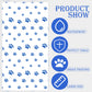 QUERICKY 4 Pack Puppy Paw Print Tablecloths, 51x87 Plastic Disposable Table Cover for Pet Themed Party Decorations for Cat Dog