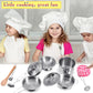 Mini Stainless-Steel Kitchen Toys, Tiny Size Pretend Cooking Utensils Toys For Kids, Cookware Pots And Pans Play Set With Cookin