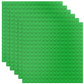 6 Pack Large Building Brick Baseboard In Green, 10 X 10 Inch Baseplates Compatible With Duplo,Mega, Baseplate For Diy Play Table Or Wall