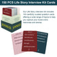 150 Pcs Life Story Interview Kit Cards, Family Conversation Cards, Tales Life Story Interview Kit, Get To Know Parents And Grandparents For Family Pictionary Game Night With Curated Question Cards
