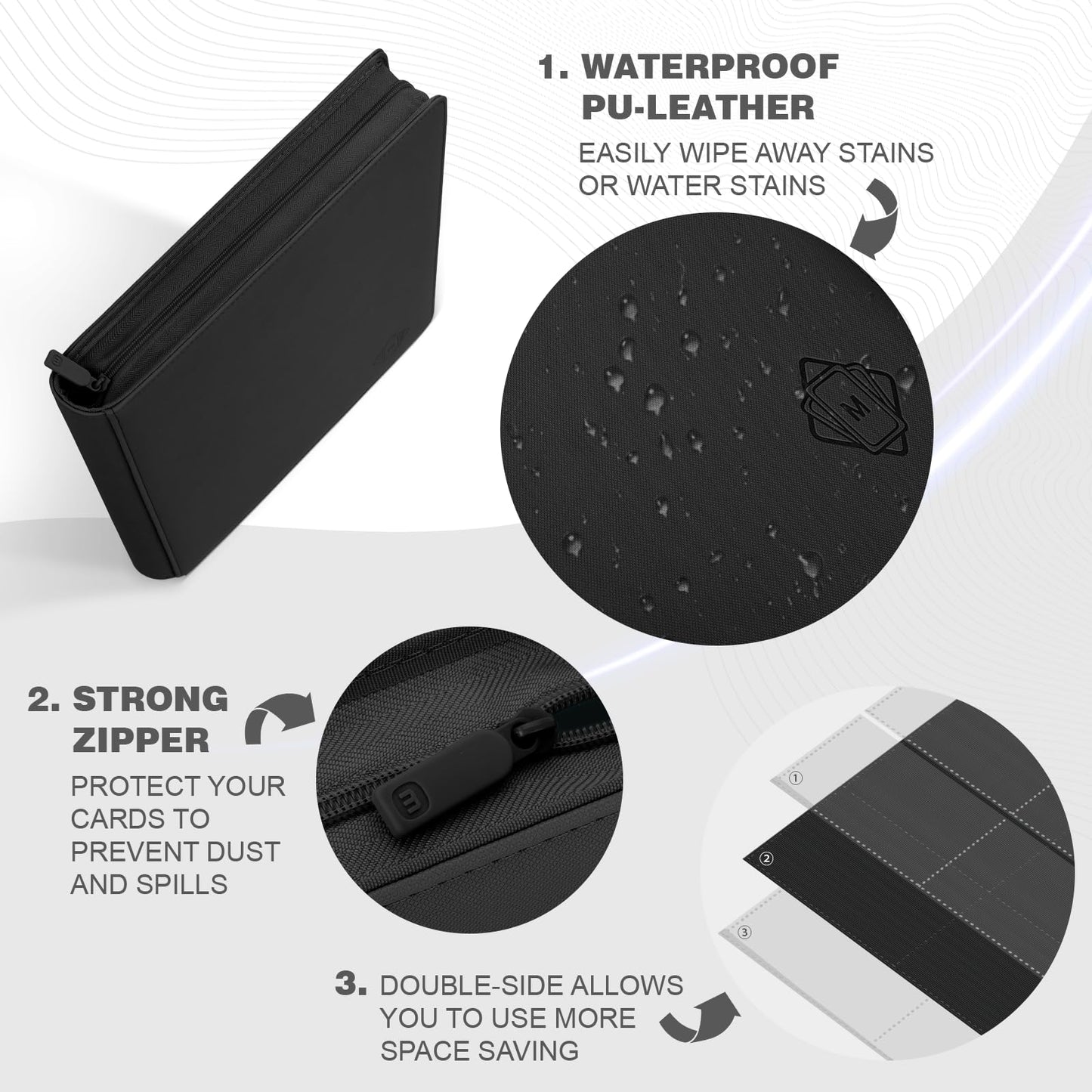 enhanced Card Binder 16 Pocket Trading Card Binder Holds up to 1000+Cards Sturdy Card Collection Album  Card Holder Folders for MTG  TCG  Game Cards & Sports Cards