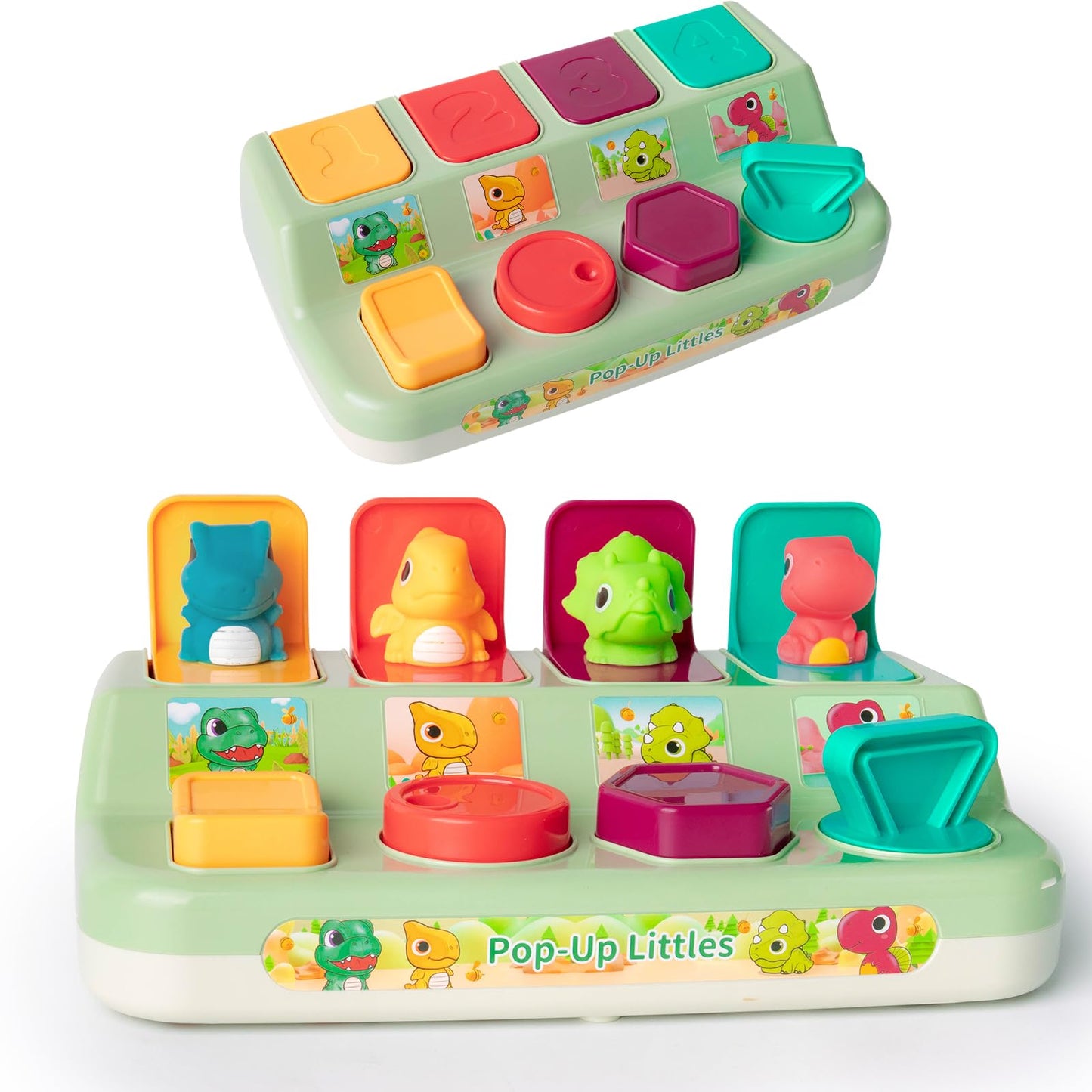 Cause And Effect Toy For 1 Year Old, Pop Up Dinosaur Toys, Montessori Developmental Toy For Baby Interactive Sensory Toy For Tod