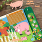 Domniu Farm Animals Figures Toys With 10 Realistic Plastic Animal Figurines & Kids Sound Book, Educational Learning Toys Gift Fo