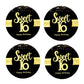 Sumerk 48 Pcs Cheers To 16 Stickers Large Bottle Stickers 16Th Birthday Stickers Card Seals 2 Inches Round Happy Birthday Party