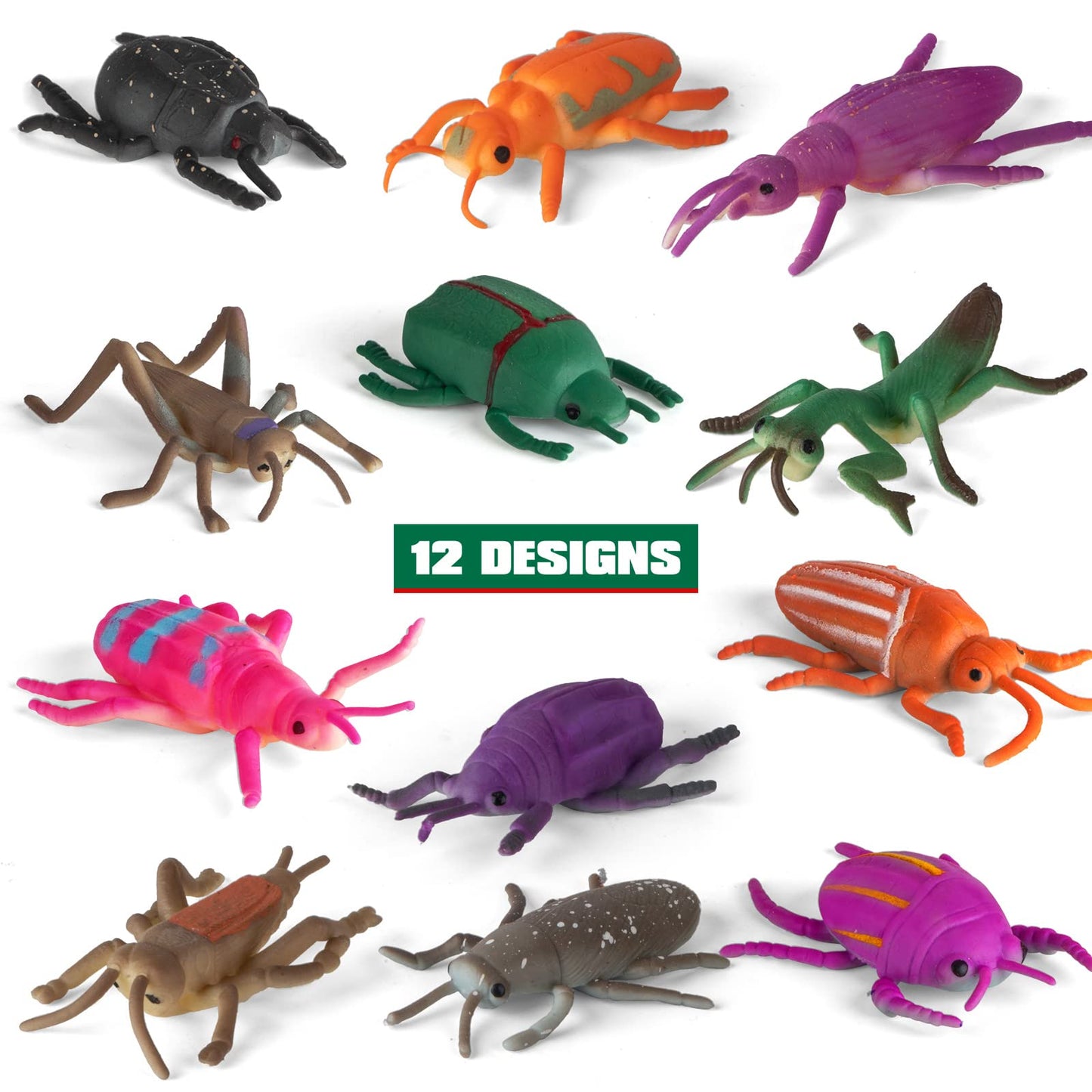 Niskaqsn 12 Pack Color Changing Insect Toys,Change Color Bug Toys,Floating And Stretchable Bath Toys Fosr Kid,Insect Figurines T