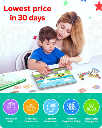 Busy Book for Toddlers,Montessori Preschool Learning Activities,32 Themes Educational Toys for 1-3,Autism Learning Materials Toy
