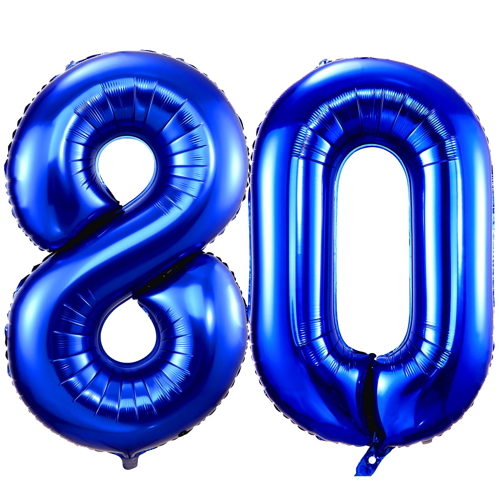 Navy Blue Number 80 Balloons,40 Inch Dark Blue 80Th Birthday Balloons Large Foil Mylar Balloons Number 80 For Birthday Party Anniversary Decorations (Navy Blue Number 80)