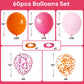 Jobkoo Pink And Orange Balloons 12 Inch Orange Hot Pink Party Balloon Pastel Light Pink Orange Pink Confetti Latex Balloon For F