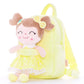 Gloveleya Kids Backpack Toddler Girls Backpacks With Soft Plush Spring Girl Doll Toys Yellow 9'…