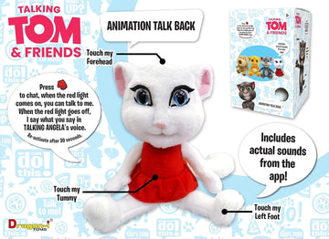 Relsy Talking Friends Talking Angela Animated Interactive Cuddly Plush Toy With Talkback 12 Inches / 30Cm Tall