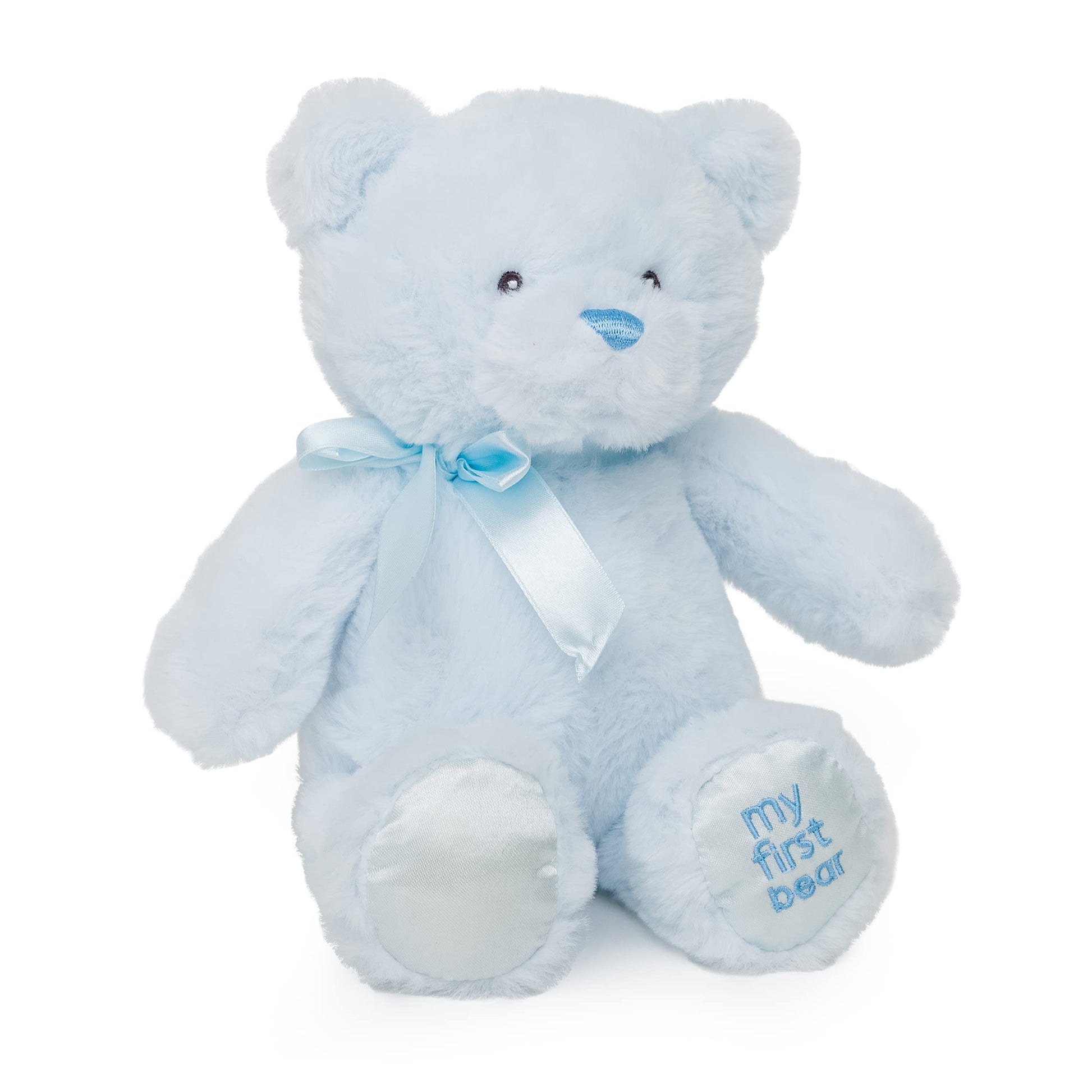 Jolitee My First Bear Stuffed Animal - Blue Plush Bear 10''