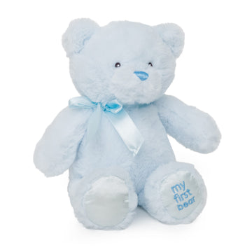 Jolitee My First Bear Stuffed Animal - Blue Plush Bear 10''