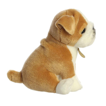 Aurora Adorable Miyoni Tots Bulldog Pup Stuffed Animal - Lifelike Detail - Cherished Companionship - White 8.5 Inches