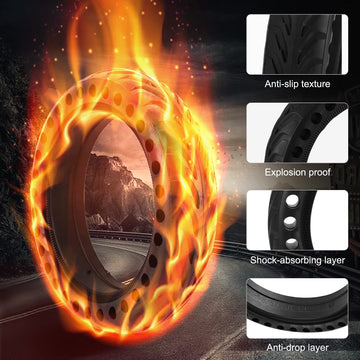 Cooryda Solid Tire For Xiaomi M365 Electric Scooter Mijia Mi M365 Pro/Gotrax Gxl V2/Gotrax Xr, 8.5 Inches Electric Scooter Wheels 8 1/2'' Front Or Rear Replacement Honeycomb Solid Tires(2 Piece)