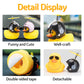 Wonuu Rubber Duck Toy Car Ornaments Yellow Duck Car Dashboard Decorations Cool Glasses Duck With Propeller Helmet (Black Hat Whi