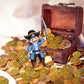 100 Pieces Plastic Pirate Gold Coins Set - Play Treasure Gold Coins for Pirate Themed Party, St. Patrick's Day, Treasure Hunt Ga