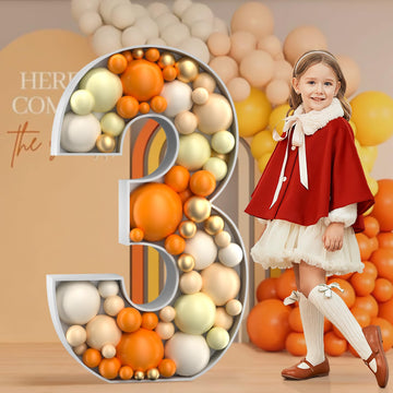4Ft Marquee Number, Mosaic Numbers For Balloons, Mosaic Balloon Frame, Marquee Number, Number 3 Balloon For 2023 Graduation Deco