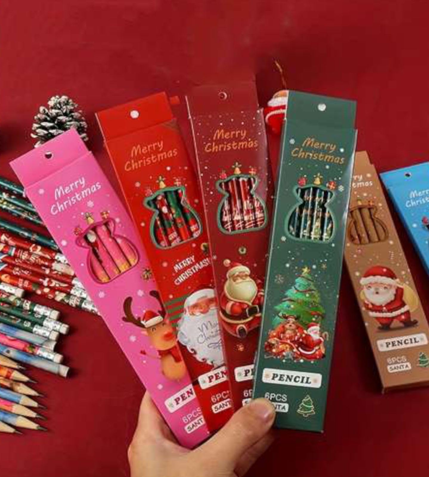 Le Delite Christmas Return Gifts For Guest, Family, Friends & Relatives I Children 4 Piece Pencil Gift Stationery Set School Rew