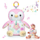 Fuzqq Baby Toys 0-6 Months,Musical Stuffed Animal Plush Toy,Textured Hanging Ring,Rattles & Crinkle Sound Paper,Tummy Time Toys