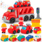 Bessome Soft Rubber Cars Toy For 1 Year Old Boy 13 Pcs Cartoon Cars With Trailor Baby Toys For 12-18 Months|Toddler Toys Age 1-2