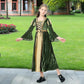 Colorful House Girls Renaissance Dress Medieval Dress Royalty Princess Child Dress Up Fancy Costume For Halloween(10-12Y,Green)