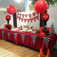 Toniful 2 Set Table Centerpiece Mouse Decorations Balloons Stand Holder Kit With Tulle Cover 20 Pcs Black Red Latex Balloons For